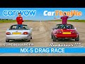 MX-5 V6 Swap vs Supercharged: Tuned Miata DRAG RACE, ROLLING RACE & BRAKE TEST!