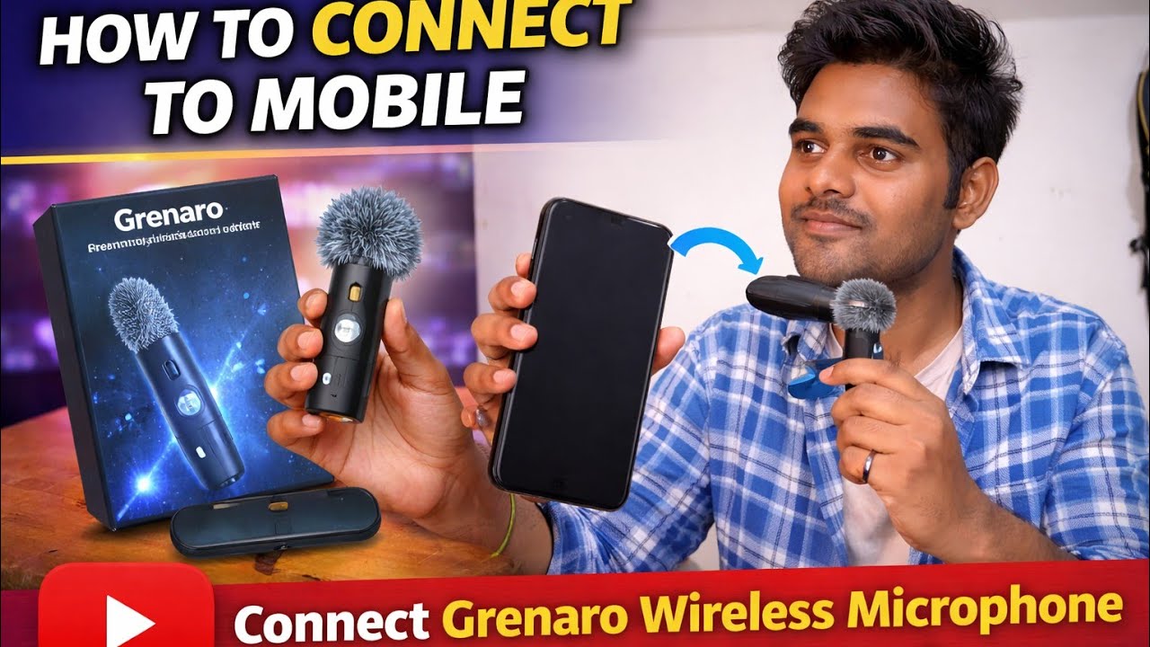 Use Mic 10 Seconds ಸಾಕು 🤔|How to connect wireless mic #Mic use trick #easy way ...