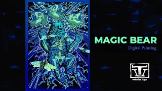 Magic Bear: Digital painting of fantasy character