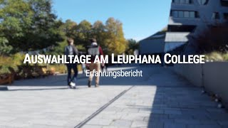 Selection Days at Leuphana College - personal review