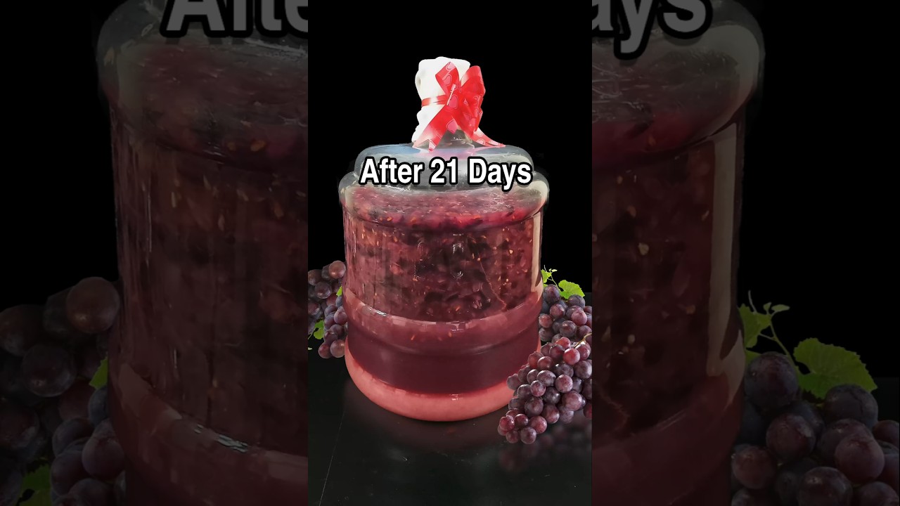 🍷 Homemade Grape Wine Making 🔥 #shorts