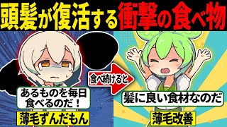 毎日食べるだけで、髪の毛が生えてくる？衝撃の食べ物とは【ずんだもん＆ゆっくり解説】