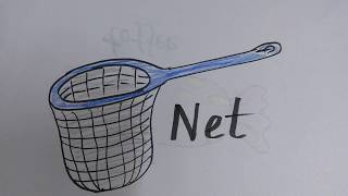 how to draw a butterfly net? Drawing lessons for kids, students, parents and teachers