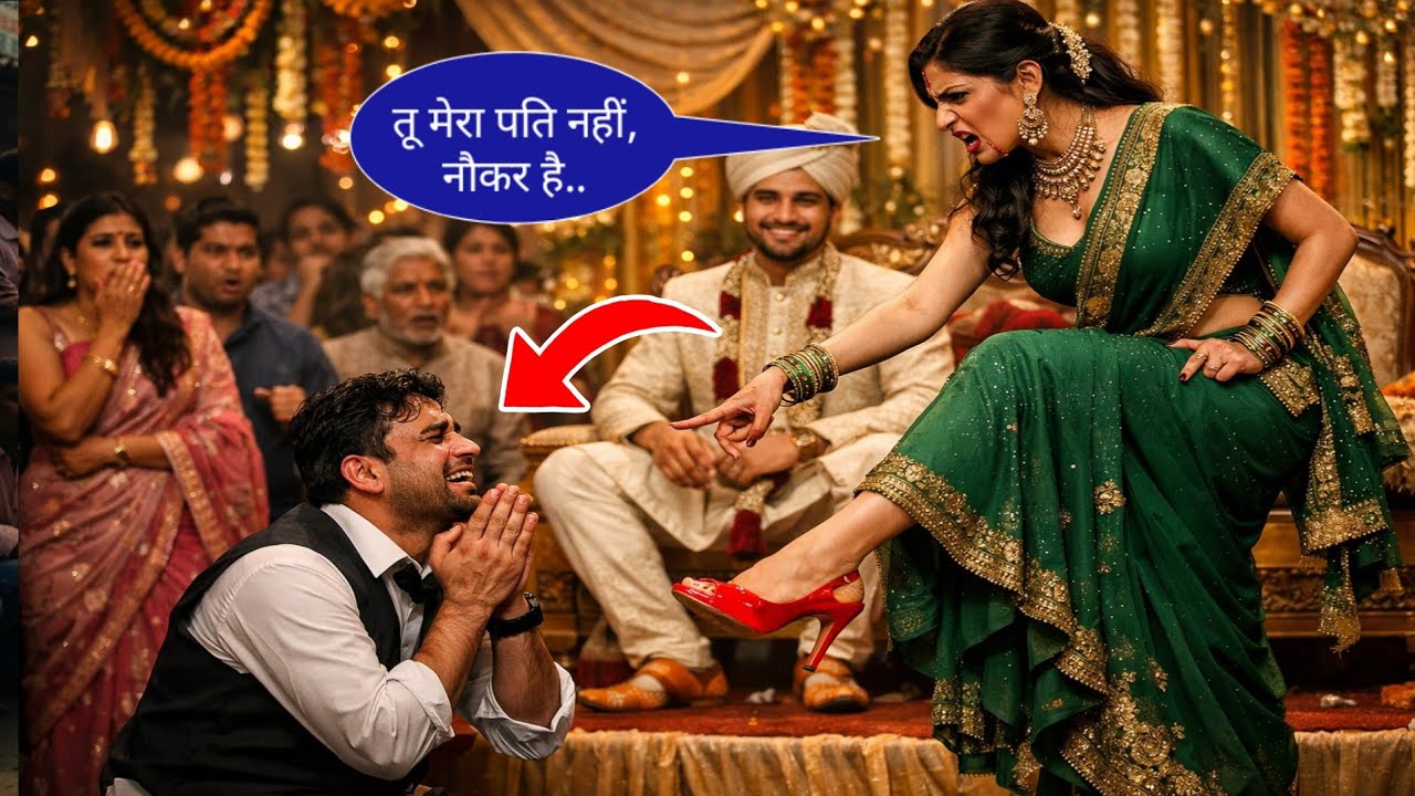 तलाकशुदा पत्नी की शादी में वेटर बनकर पहुंचा गरीब पति 😭 घमंडी पत्नी ने की बेइज्जती 💔 फिर जो हुआ