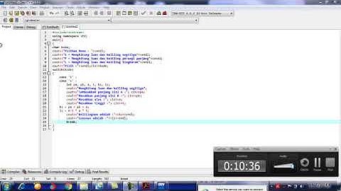 Program Dev C++ untuk Menghitung Luas dan Keliling Persegi Panjang, Segitiga, dan Lingkaran