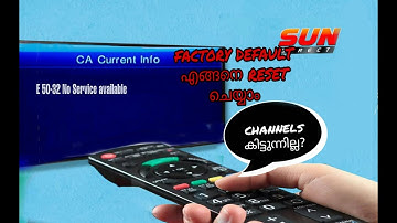 How to reset sun direct set top box