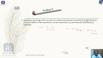 Three Phase Transformer Problems/Numerical part 1