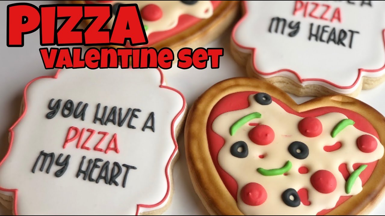 How to make sugar cookies - PIZZA VALENTINE COOKIE SET