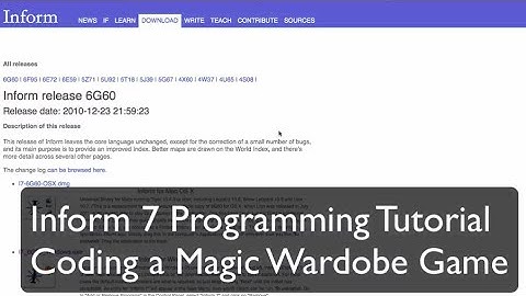 Inform Tutorial: Coding a Magic Wardrobe Game