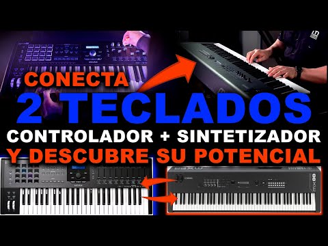 CONECTA 2 TECLADOS ENTRE SI Y SÁCALES EL MAYOR PROVECHO PARA TOCAR EN VIVO