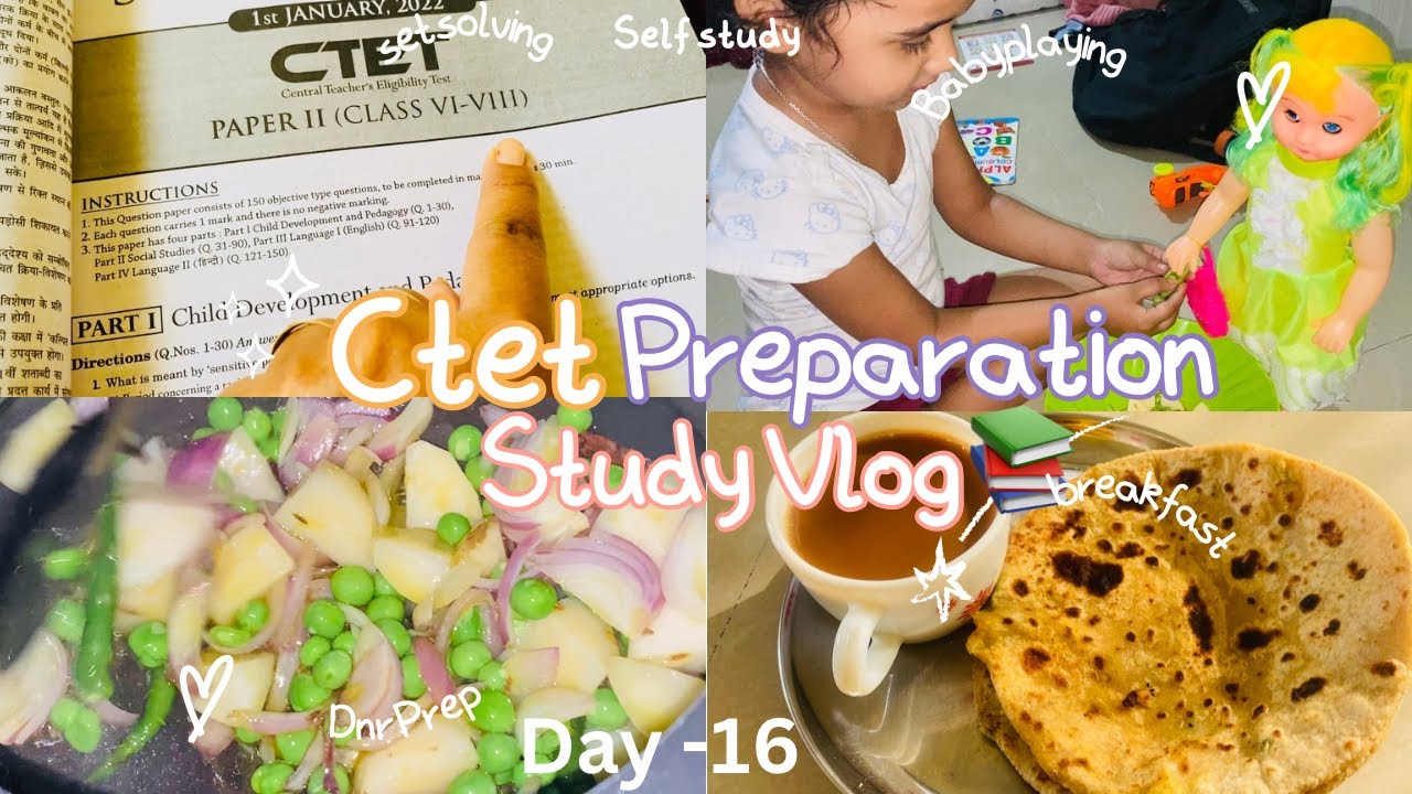 Ctet Aspirant| My Daily routine | Day-16 study vlog 📚|Ctet Dec 2024 Exam| 