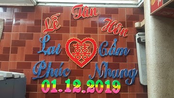 Cắt chữ xốp đám cưới bằng bộ chữ và dấu mới