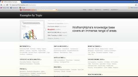 Wolfram Alpha Demonstration Video