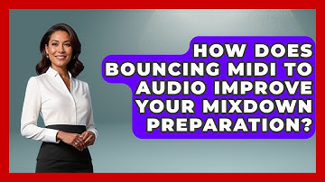 How Does Bouncing MIDI To Audio Improve Your Mixdown Preparation? - Music Producer Mastery