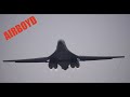 B-1B Lancer Afterburner Takeoff - Runway End