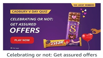 Amazon Funzone CADBURY V DAY Quiz Answers Today|9 February 2023 | Daily Quiz Time
