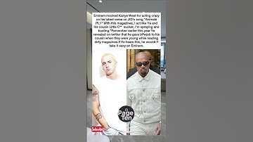 Thumbnail of Eminem on Kanye: “I Act Out Like Ye and His Cousin” #eminem #kanyewest