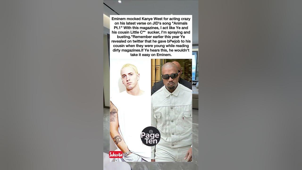 Eminem on Kanye: “I Act Out Like Ye and His Cousin” #eminem #kanyewest