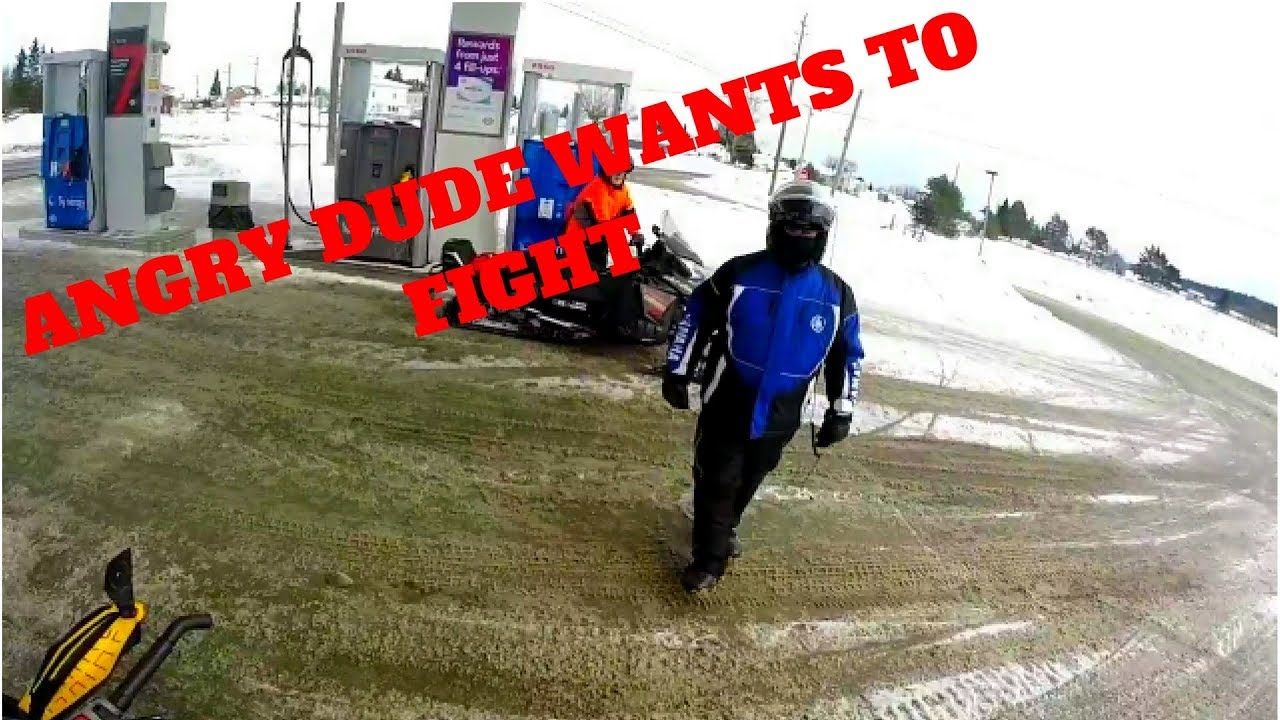 SNOWMOBILE DITCH BANGING! || FIGHT?