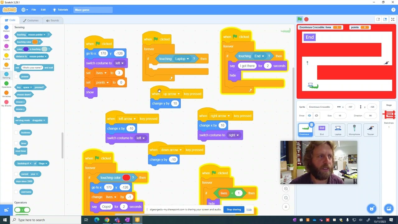 Adding obstacles to our Scratch maze - YouTube