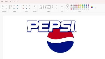 How to draw the Pepsi logo from 2003 to 2006 using MS Paint | How to draw on your computer