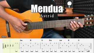 Mendua - Astrid - Fingerstyle Guitar Tutorial + TAB & Lyrics
