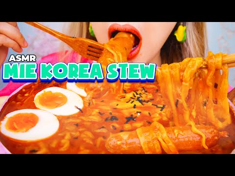 LAGI-LAGI VIRAL TIKTOK😌 ASMR MIE KOREA STEW KUAH PEDAS EXTRA KEJU MOZZARELLA 🧀❤️ | ASMR Indonesia