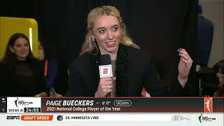 Paige Bueckers interview before 2025 WNBA Draft | UConn Huskies, Dallas Wings women's basketball