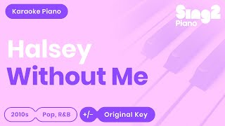 Without Me (Piano Karaoke Instrumental) Halsey chords