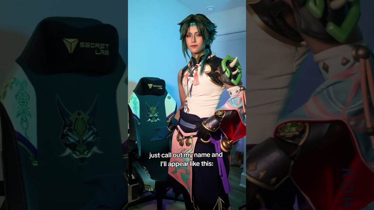 I'll install Genshin on your phone then leave 😏🍃 #xiao #cosplay #genshinimpact #genshin #secretlab