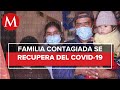 Familia contagiada con covid-19 recibe ayuda en Puebla después de solicitarla por la ventana