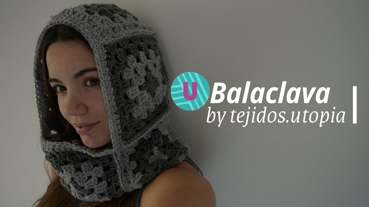 Urban Outfitters Cherry Crochet Balaclava Creme Off-White Granny Square Hood NEW Hand-knitted Granny Square Crochet Balaclava, Colorful Warm  main image 3