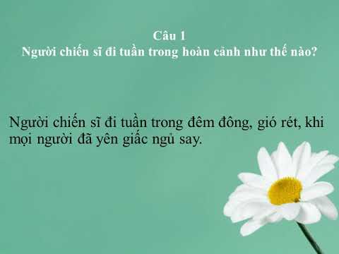 Môn Tập đọc lớp 5 tuần 23 - Chú đi tuần