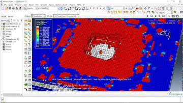 Simulation CEL explosion over the composite foam-insulated concrete sandwich panels in Abaqus