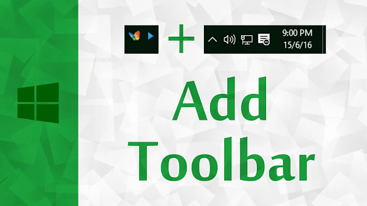 [Windows] Adding a Custom Toolbar to the Taskbar | Address, Links, iTunes & Desktop Toolbar