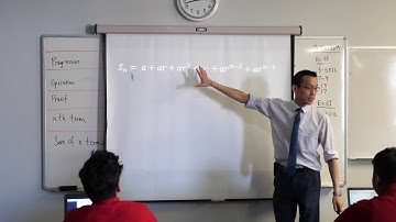 Intro to Geometric Progressions (2 of 3: Algebraic derivation of sum formula)