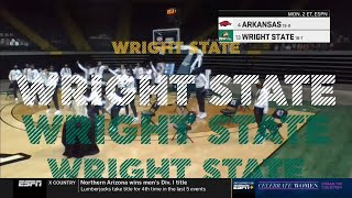 ESPN:  Wright State women's basketball team will play Arkansas in NCAA Basketball Tournament