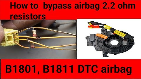 How to use resistors 2.2 ohm Bypass airbag light , toyota Camry