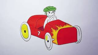 Coloring Fun with Curious George: Racing Car Adventure!