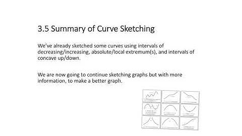 Math 005A Section 3.5 Summary of Curve Sketching (Part 1)
