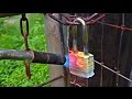 Fire Proof Padlock Melted Open Test