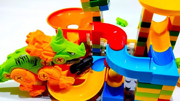 Satisfying Building Block Coaster Marbles Run Race ASMR -  Best marble run NEW asmr 2025