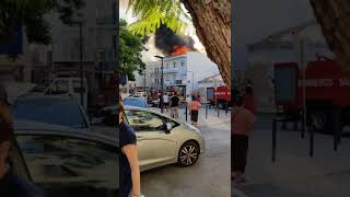 small fire in Faro Portugal