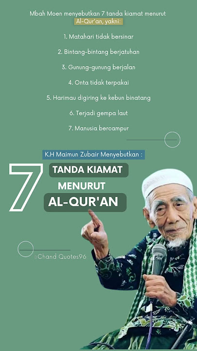 7Tanda Kiamat dalam Alquran ‼️#mbahmoen #katabijakislam #inspirasiislam