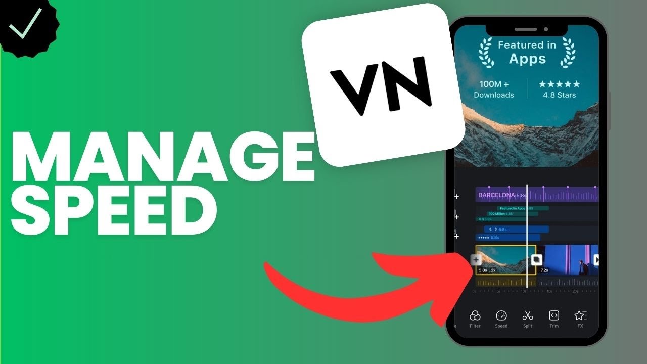 How to manage the speed of a video layer in VN video editor?