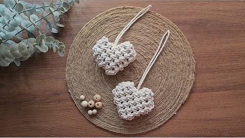 How to Make a Macramé 3D Heart Charm | Step-by-Step Tutorial