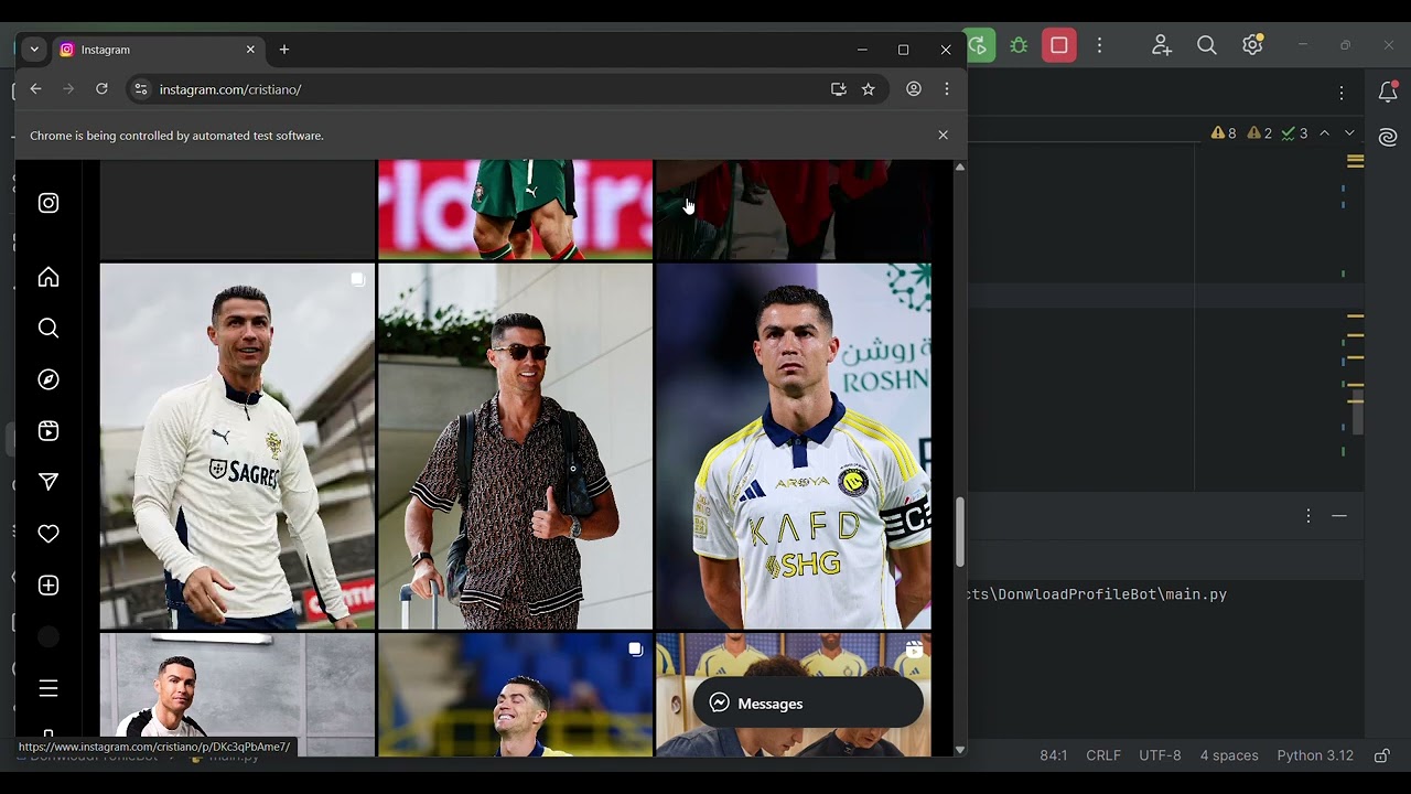Instagram Profile Downloader (Selenium) — Save All Public Posts Locally