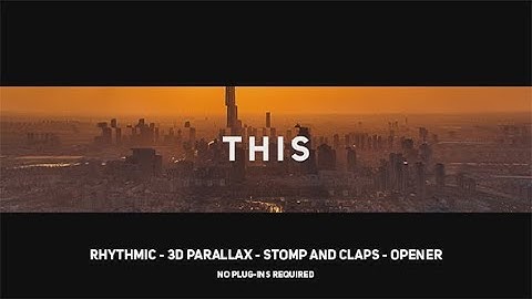 After Effects Template: Fast Stomp and Claps Opener