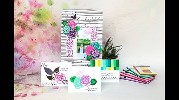 SCRAPBOOK TUTORIAL: Creating Embellishments for a Scrapbook Layout with Altenew Gradient Cardstock!!