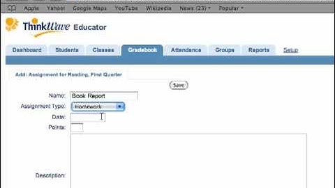 How to Add an Assignment in the Gradebook